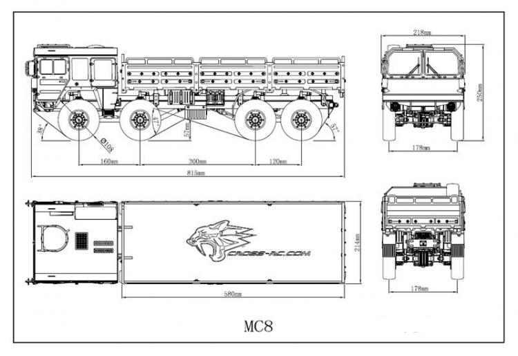 CROSS-RC Truck Kit MAN nové generace MC8-C 8x8
