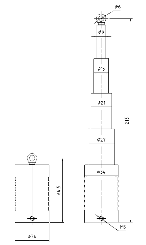 Hydraulický teleskopický válec 208