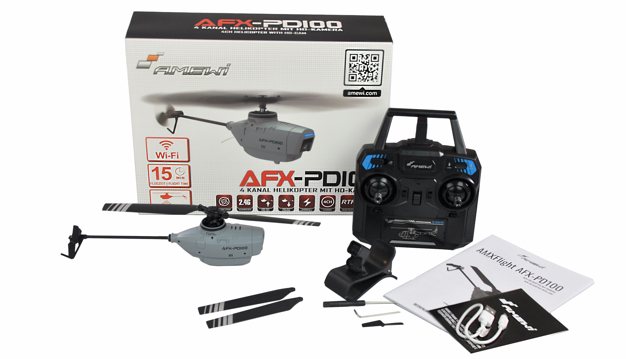 AFX-PD100 4KANÁLOVÝ VRTULNÍK S HD KAMEROU 6G 2,4 GHZ, RTF