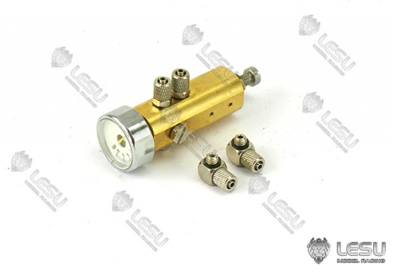 Hydraulický přetlakový ventil s přepadem a manometrem