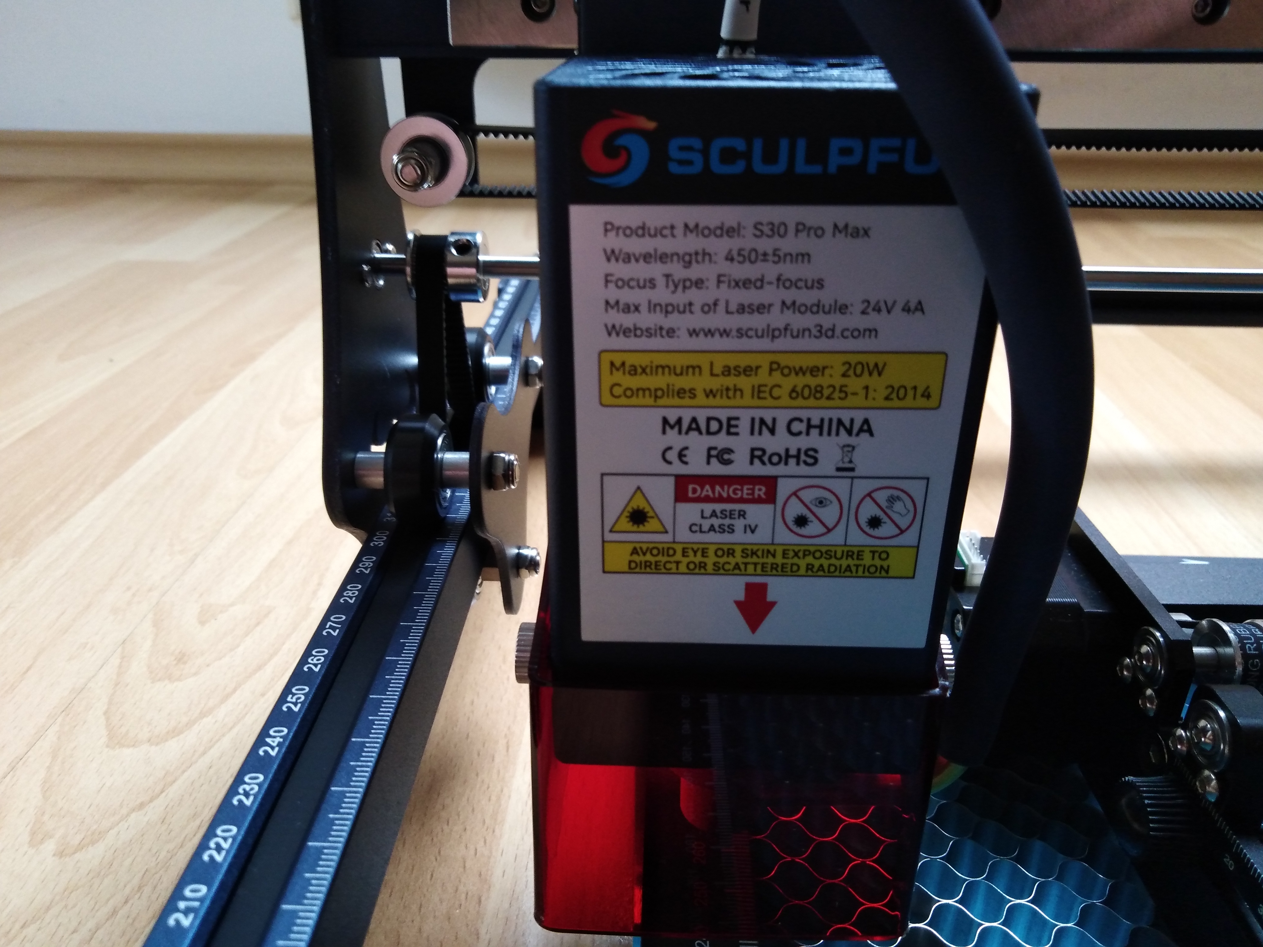 Laserová gravírka Sculpfun S30 Pro max 20W 