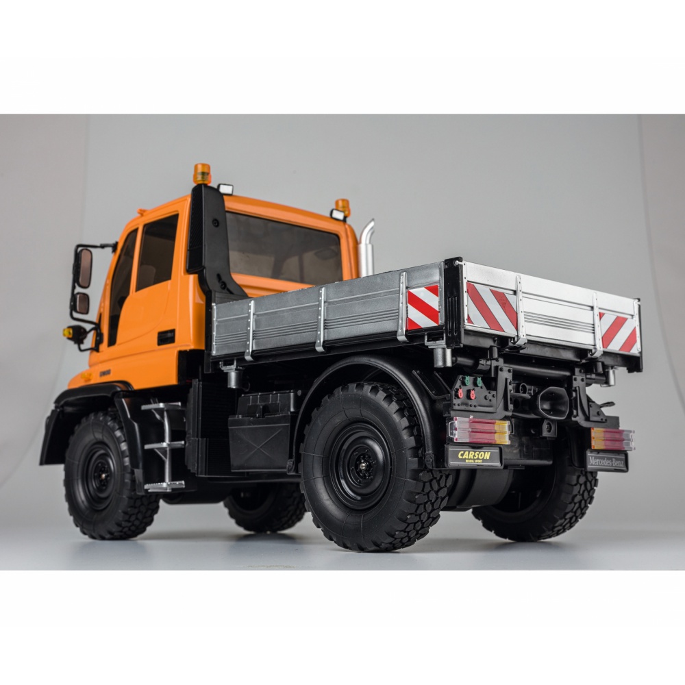 Tamiya-Carson auto MB Unimog U300 1:12 oranžový