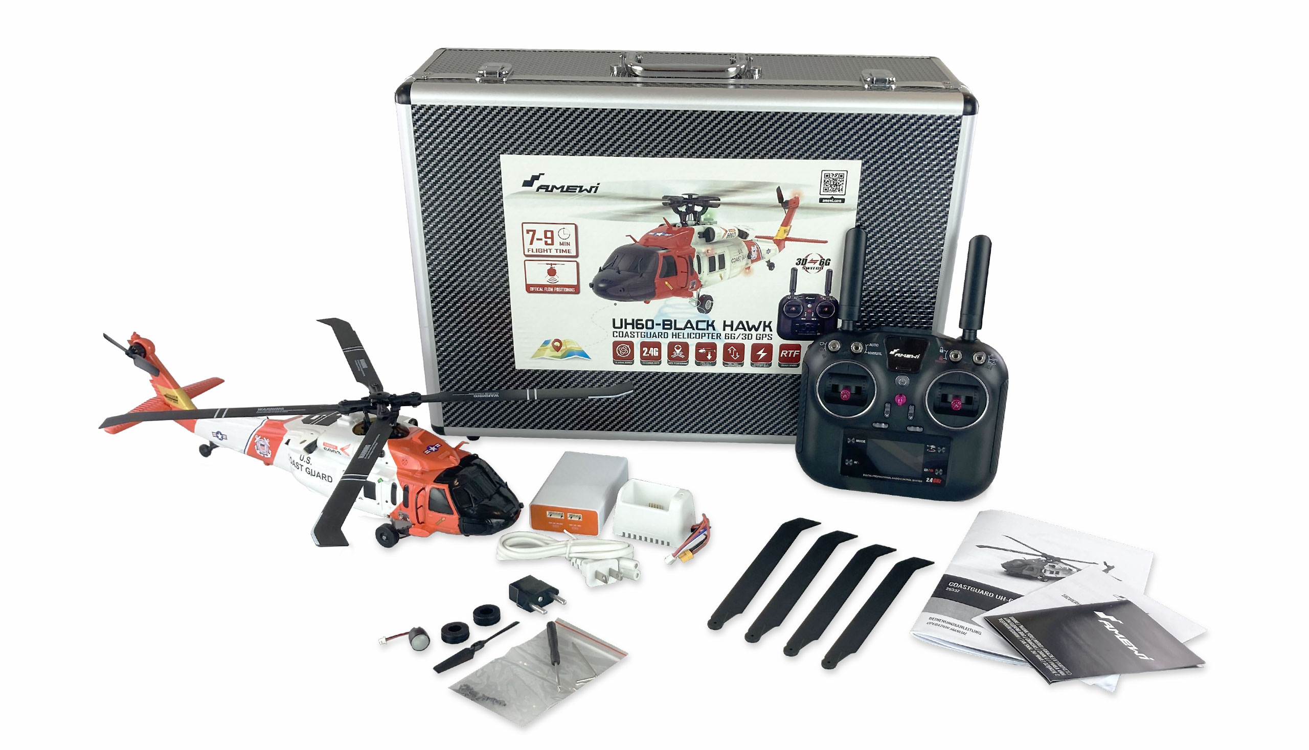 UH60 BLACK HAWK COASTGUARD HELICOPTER 6G/3D GPS RTF