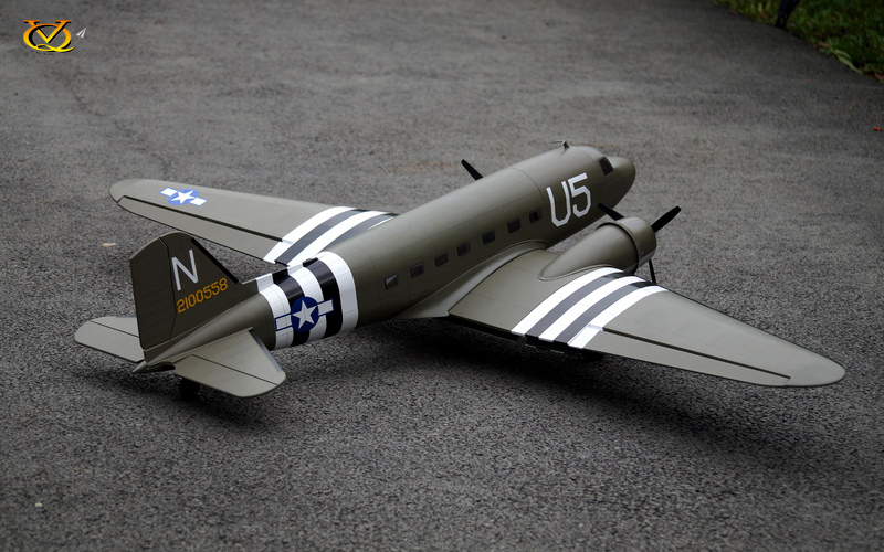 Douglas DC-3 US Army verze - rozpětí křídel 1,8 m - ARF - VQ-Models