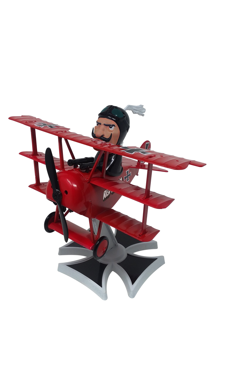 Plastikový model - ATLANTIS Models Postava Red Baron Fokker Triplane (zaklapávací) - AMCM5903