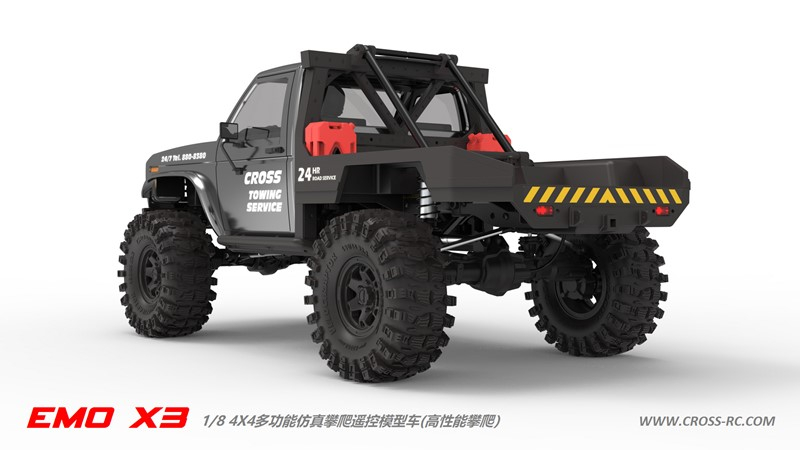 CROSS-​RC EMO X 3, 4x4, 1:8, RTR, šedý