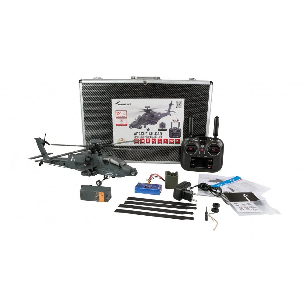  RC vrtulník Apache AH-64D CP 6G/3D GPS RTF