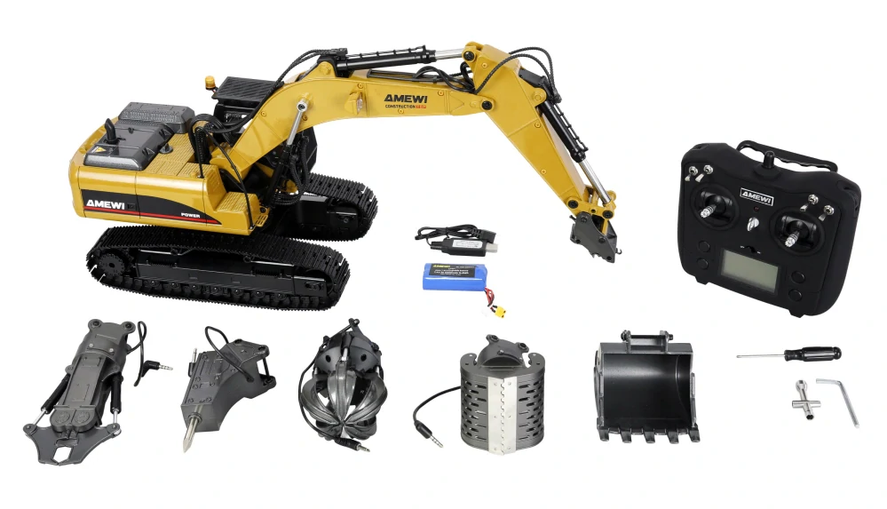 G705E Bagr Kovový 1:14 RTR žlutý