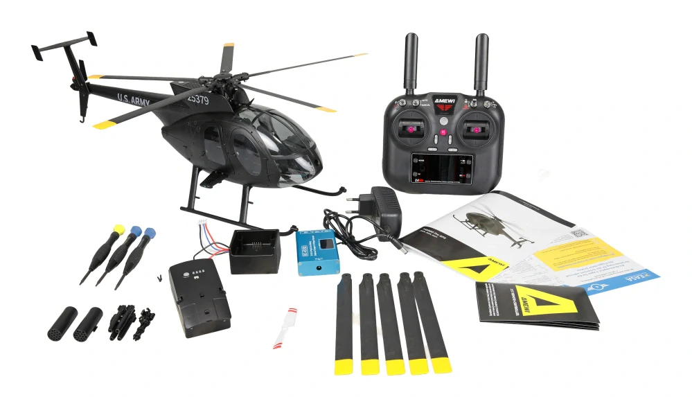 MD500 Pro GPS vrtulník Black Edition 9kanálový 3D/6G RTF