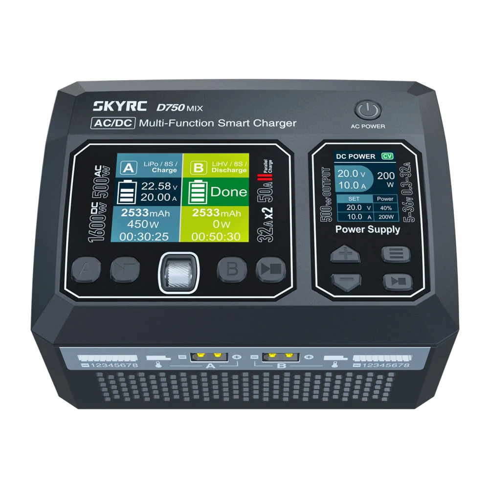 Nabíječka SkyRC D750 MIX LiPo 1-8s 32A 500W AC