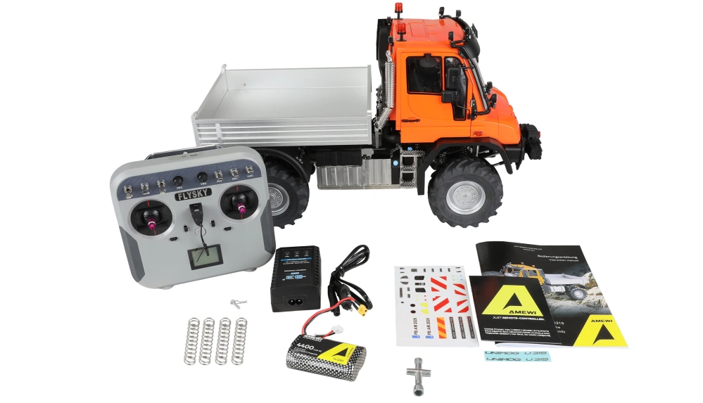 Mercedes-Benz U319 Unimog nosič nářadí 4WD 1:14 RTR oranžový