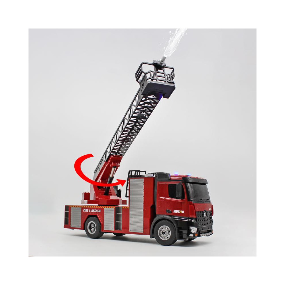 HASIČI 1:14 s žebříkem a stříkačkou, proporcionální,LED, zvuky,RTR
