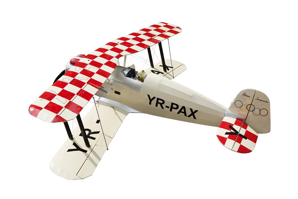 Bücker Bü-133 "Jungmeister" 1,65m Červeno/Bílý