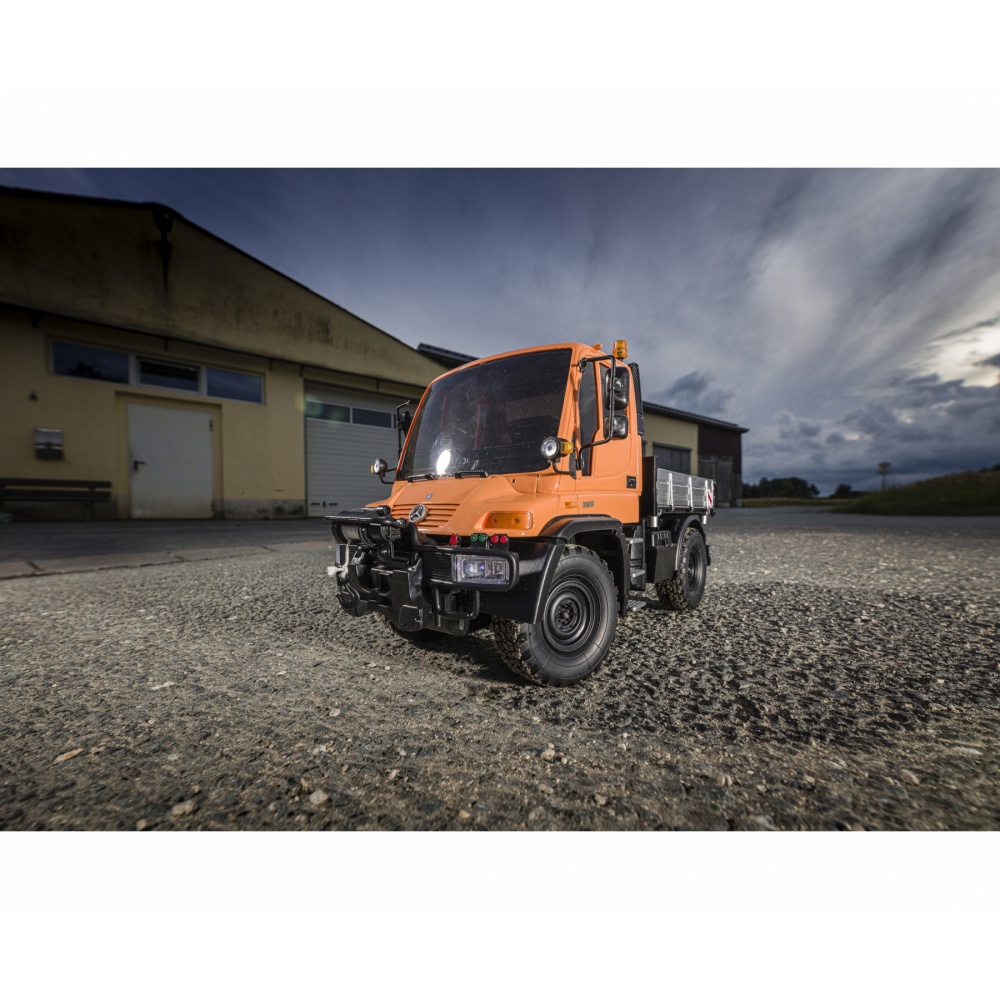 Tamiya-Carson auto MB Unimog U300 1:12 oranžový