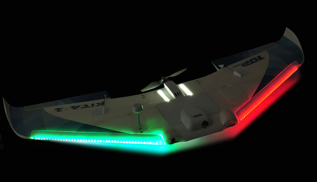 KITA-1 LÉTAJÍCÍ KŘÍDLO FPV 5,8GHZ BEZKOMUTÁTOROVÝ 1200MM PNP