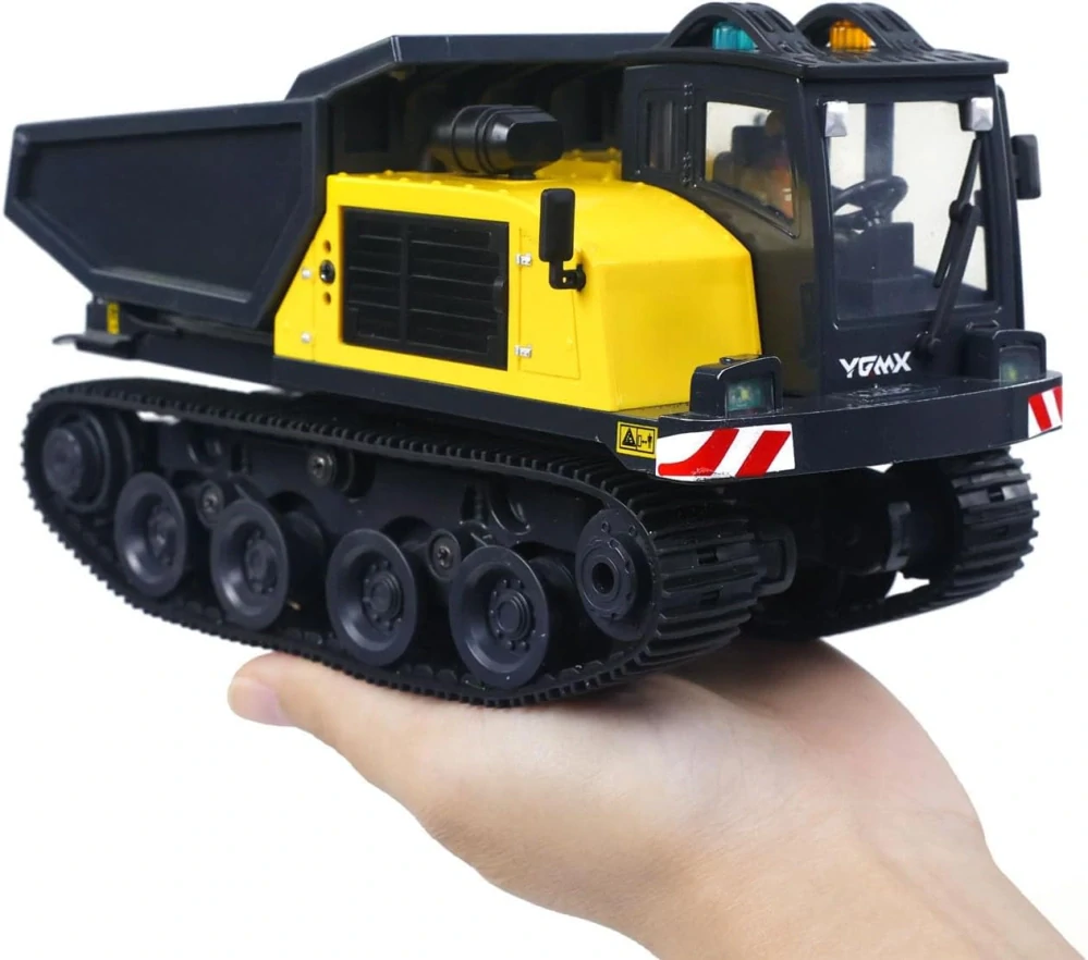RC sklápěč Mini RC pásový sklápěč v kufru 1:50