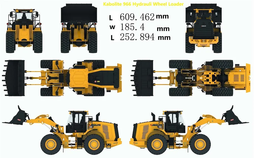 Kabolite K966 hydraulický kovový kolový nakladač 1:14