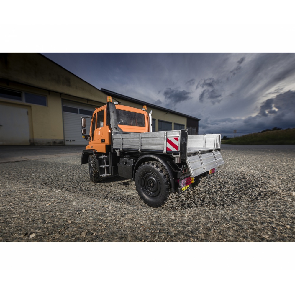Tamiya-Carson auto MB Unimog U300 1:12 oranžový