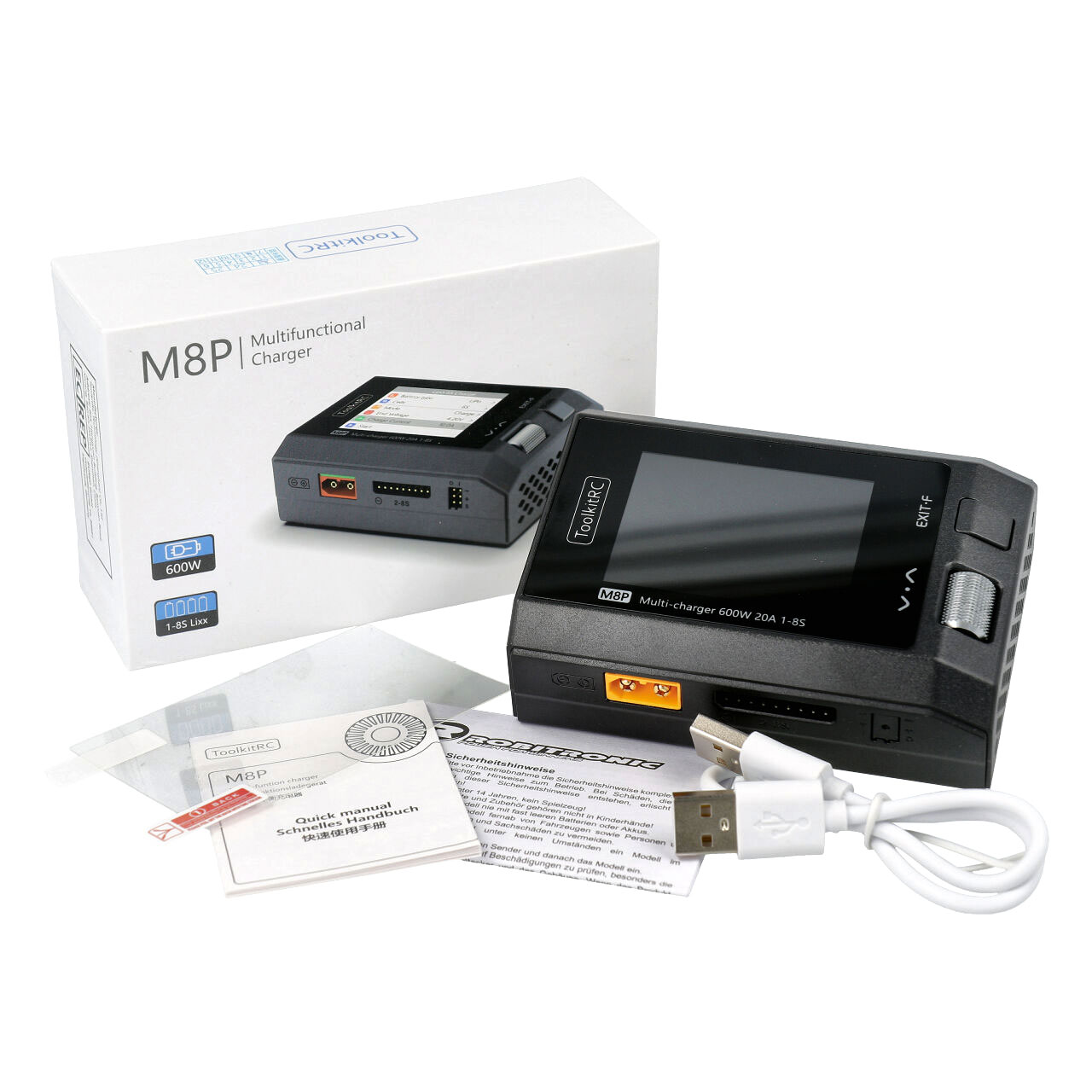 ToolkitRC M8P LiPo 1-8S 20A nabíječka DC 7-35V