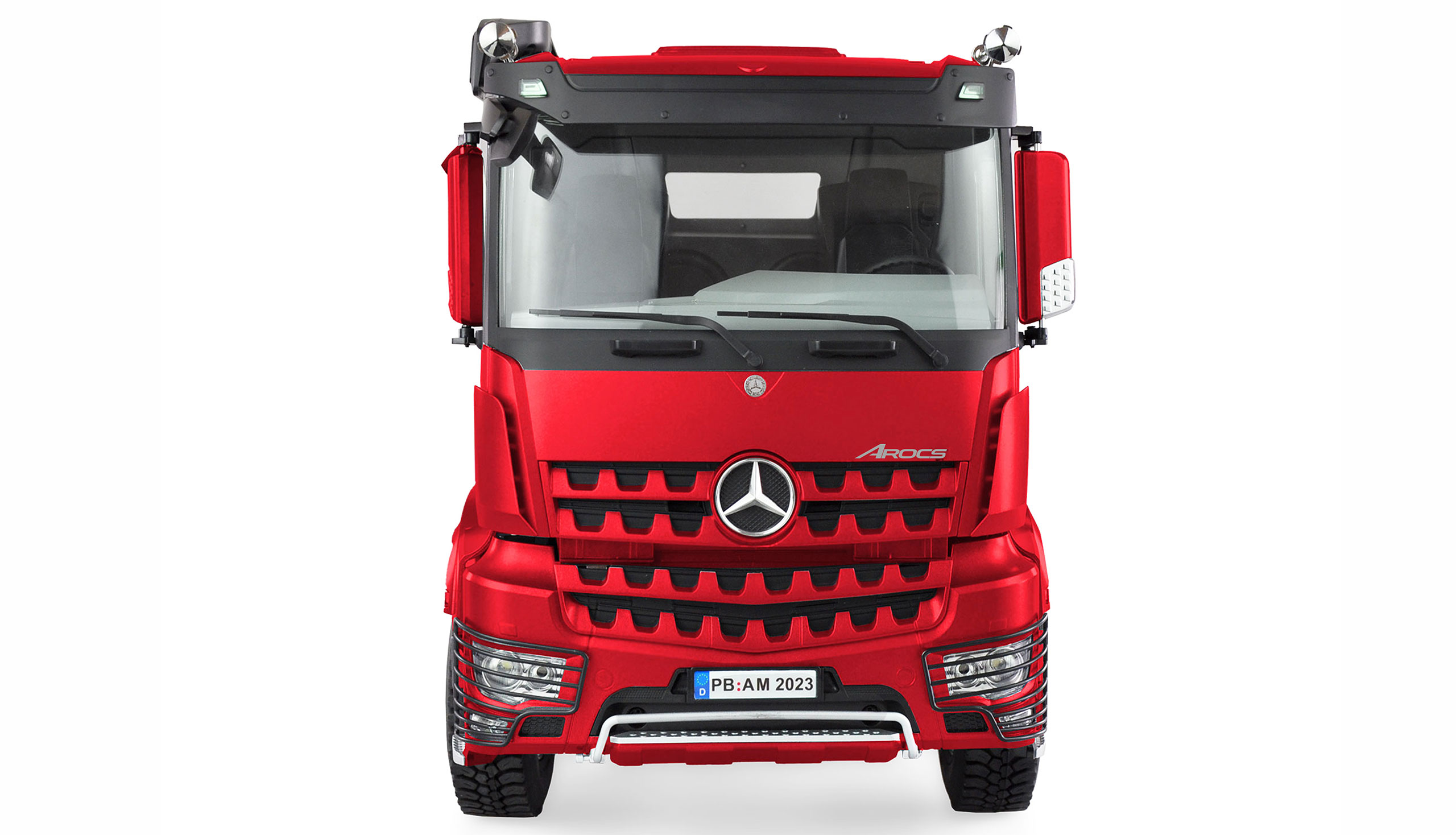 HYDRAULICKÝ SKLÁPĚČ MERCEDES-BENZ AROCS PRO 8X8 1:14 RTR ČERVENÝ