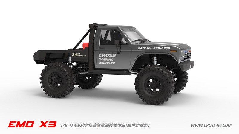 CROSS-​RC EMO X 3, 4x4, 1:8, RTR, šedý