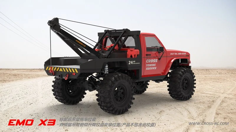 CROSS-​RC Crawler EMO X3 2025, 4x4, 1:8, RTR, střídavý pohon, červený