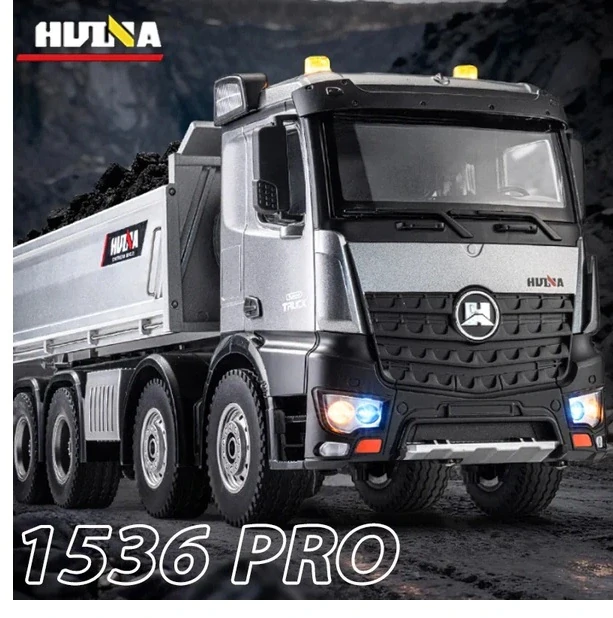 RC sklápěč 1:14 12kanálový 2,4 GHz – stříbrný