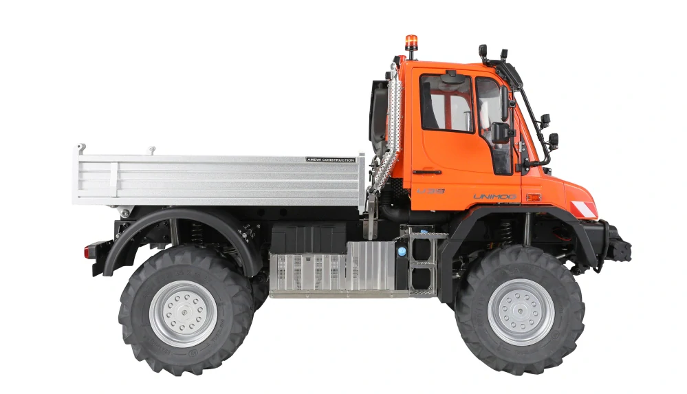 Mercedes-Benz U319 Unimog nosič nářadí 4WD 1:14 RTR oranžový