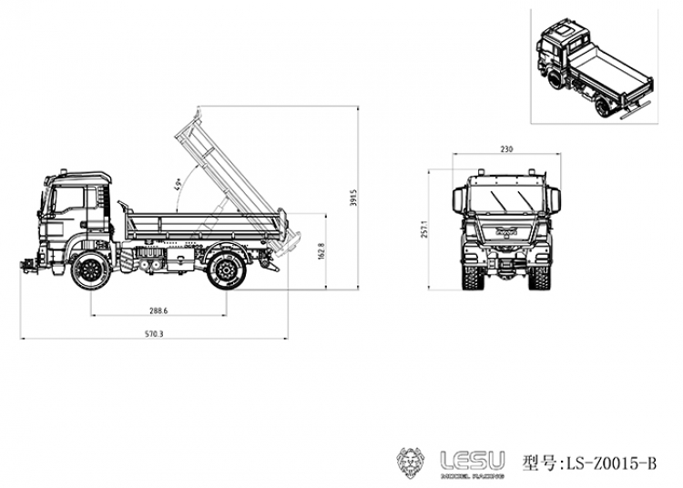 Lesu MAN TGS 4x4 s hydraulickým sklápěním,