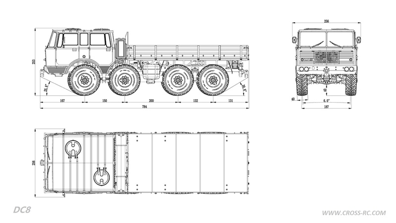 CROSS RC Truck Kit DC8 8x8
