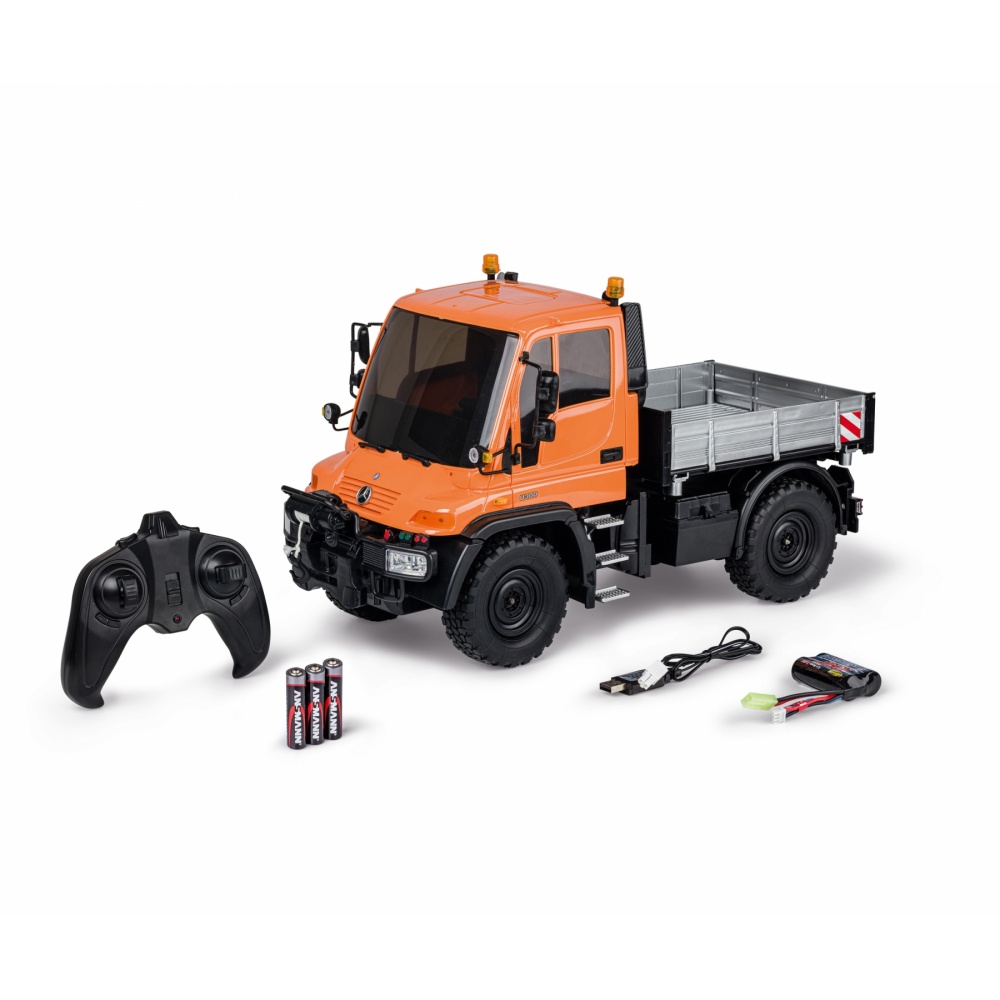 Tamiya-Carson auto MB Unimog U300 1:12 oranžový