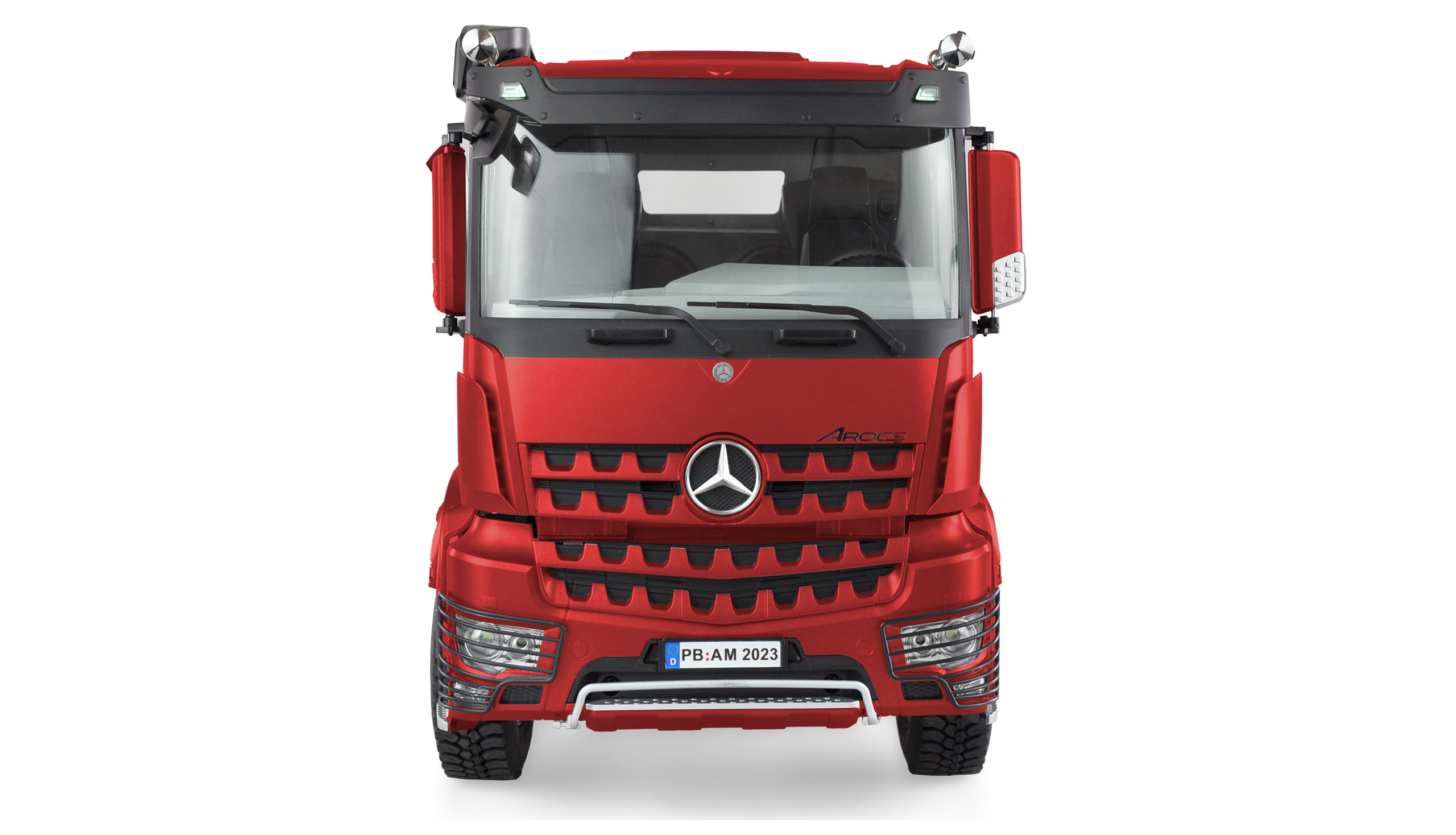 MERCEDES-BENZ AROCS HYDRAULICKÝ SKLÁPĚČ PRO 6X6 1:14 RTR ČERVENÝ
