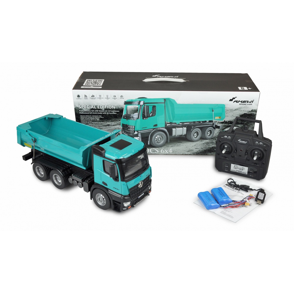 RC sklápěč Mercedes-Benz Arocs Pro Metal Petrol