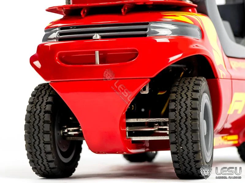 Vysokozdvižný vozík Lesu s hydraulikou, 1:14, ARTR, červený V2