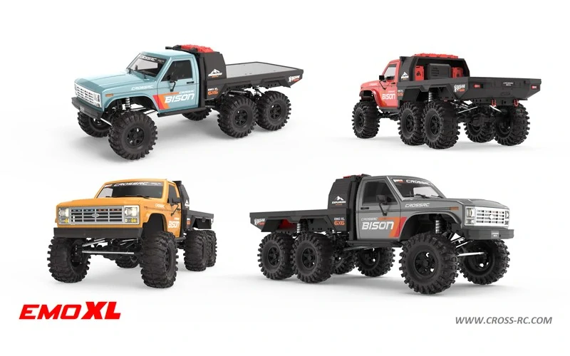 CROSS-​RC Crawler EMO XL 2025, 6x6, 1:8, RTR, střídavý pohon, žlutý