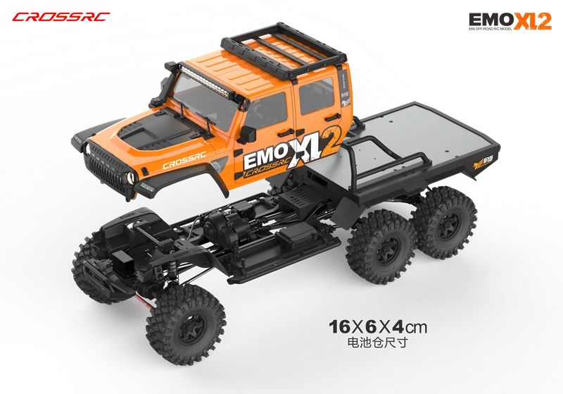 CROSS-​RC Crawler EMO XL2 2025, 6x6, 1:8, ARTR, žlutý