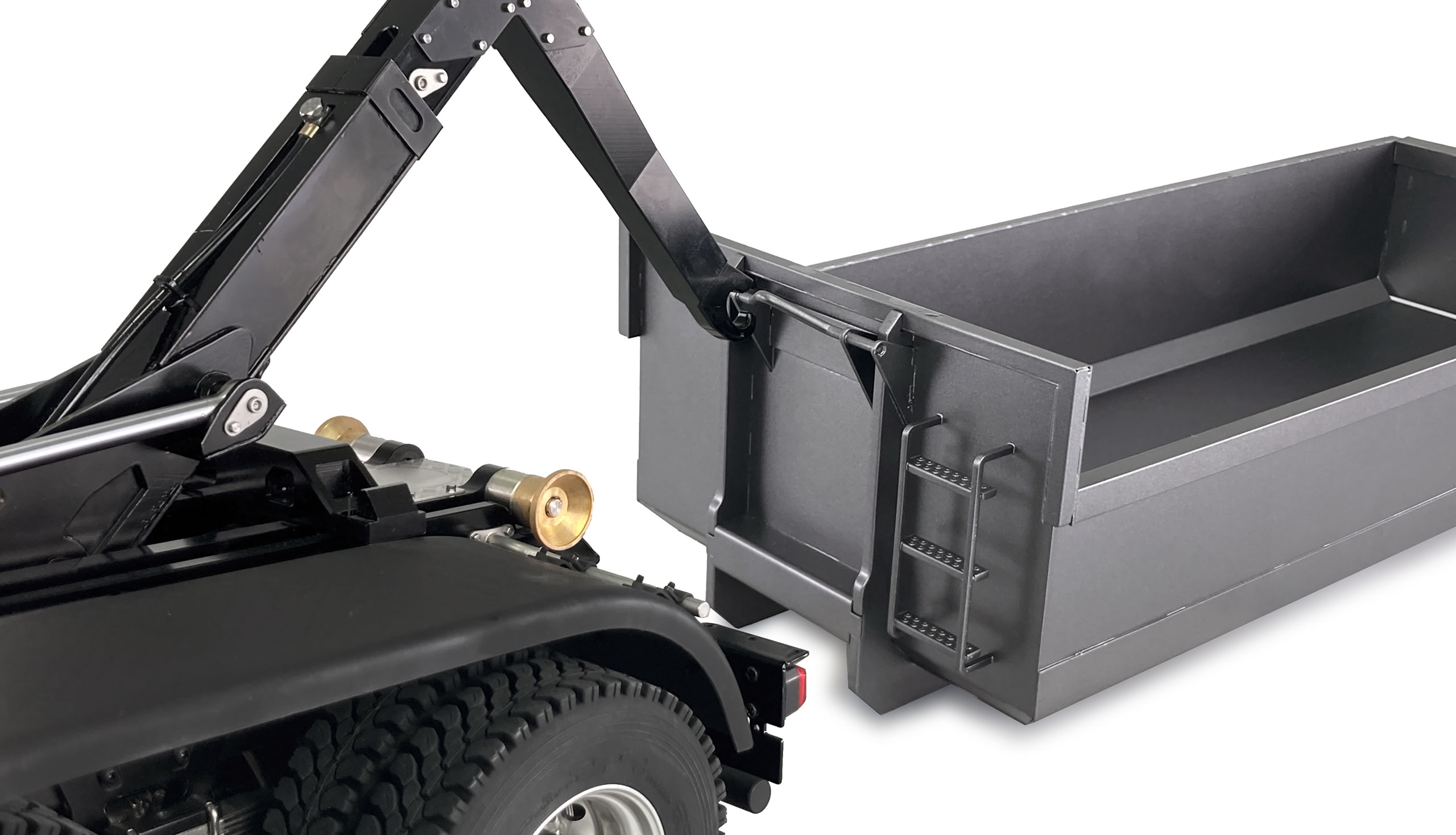 HYDRAULICKÝ SKLÁPĚČ KONTEJNER  MERCEDES-BENZ AROCS PRO 8X8 1:14 RTR ŠEDÝ