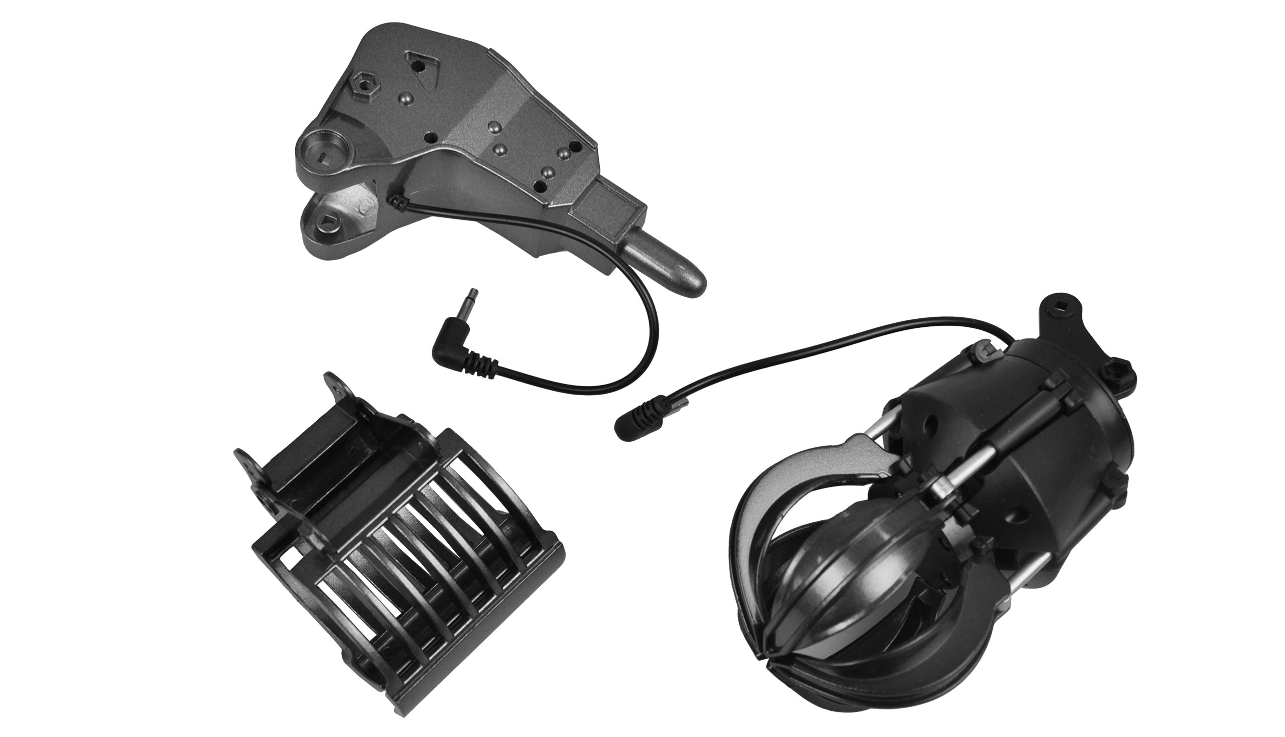 RC pásový polokovový bagr G451E 1:14 bílý 2x drapák, kladivo