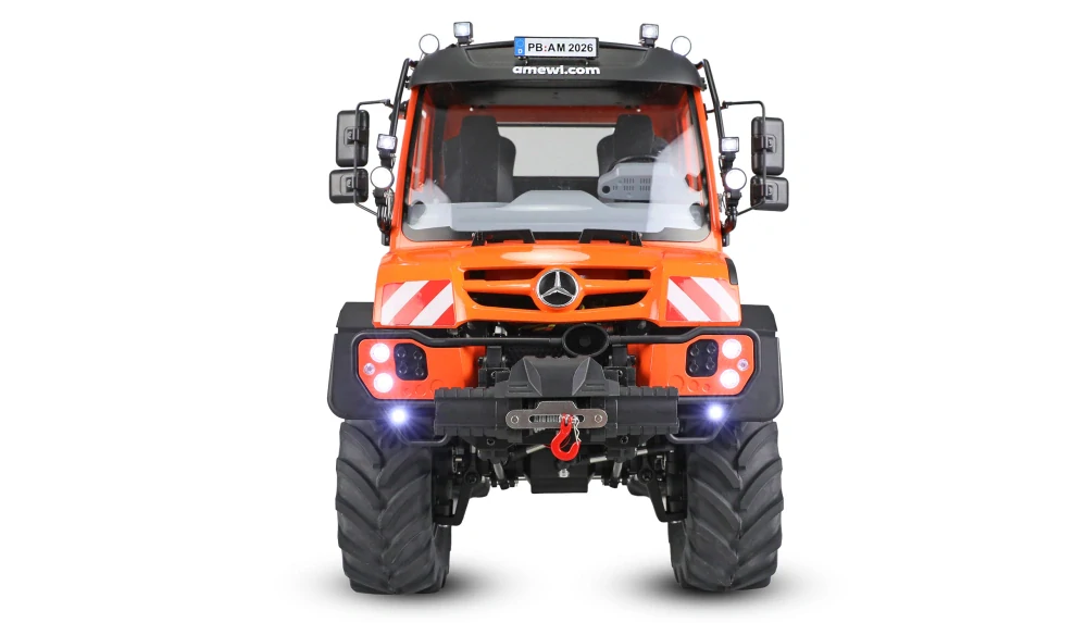 Mercedes-Benz U319 Unimog nosič nářadí 4WD 1:14 RTR oranžový