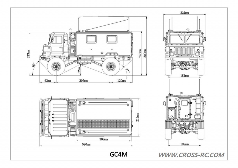 CROSS-RC Truck GC4M 4x4 stavebnice