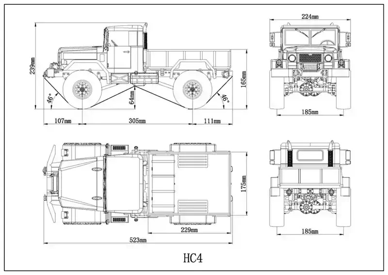 CROSS-RC Truck HC4 4x4 Kit 1:10