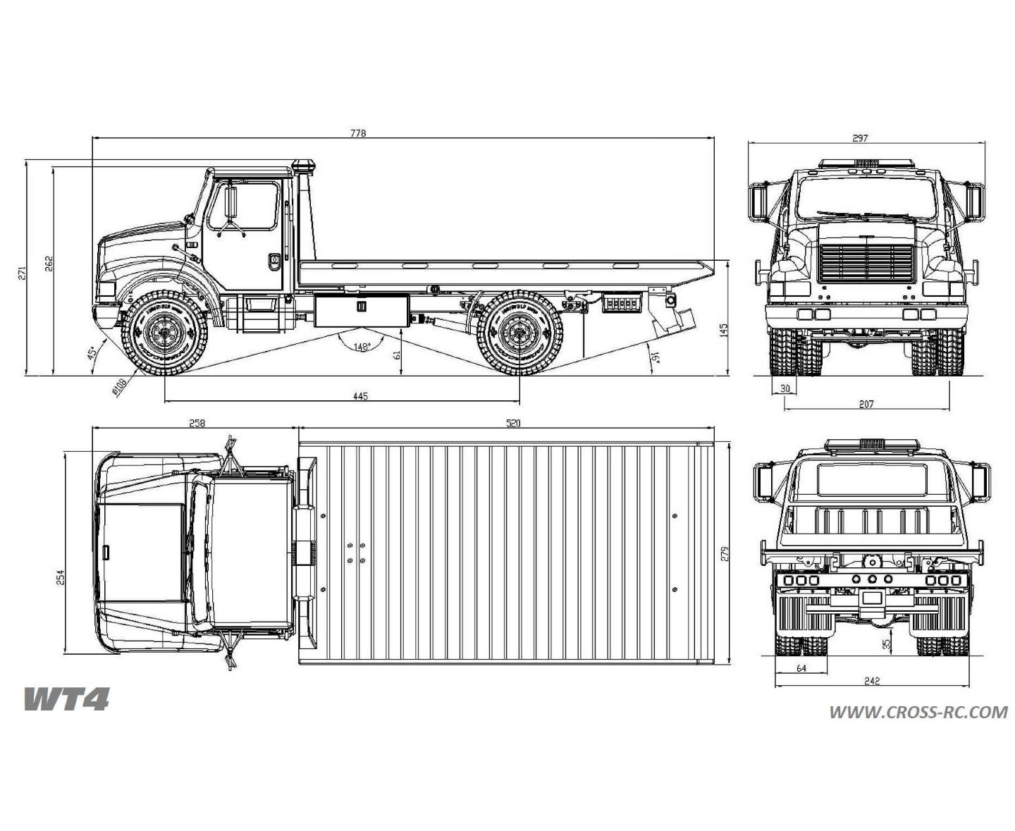CROSS-RC WT4 Odtahové vozidlo 1:10 stavebnice