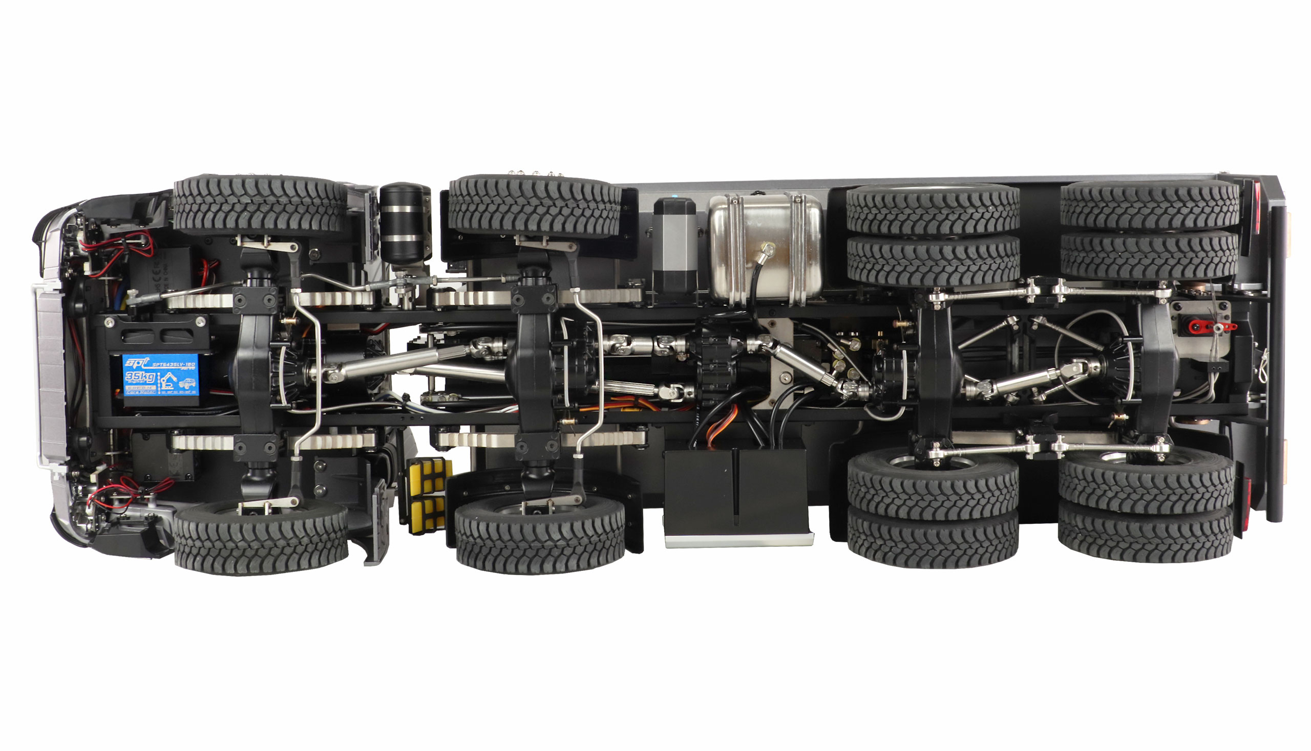 HYDRAULICKÝ SKLÁPĚČ KONTEJNER  MERCEDES-BENZ AROCS PRO 8X8 1:14 RTR ŠEDÝ