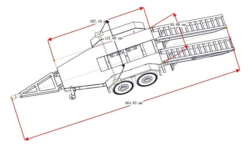Mini přívěs JX-Model, 1:14