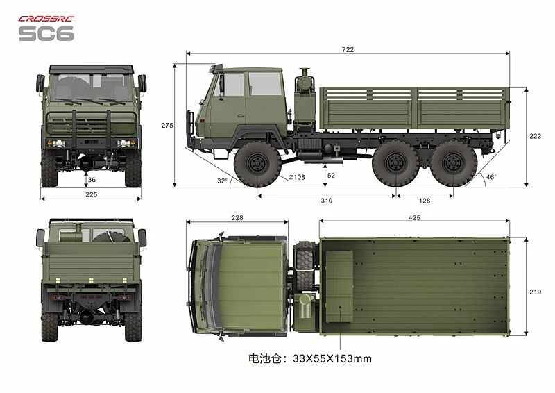 Stavebnice nákladního vozu CROSS-RC SC6 6x6