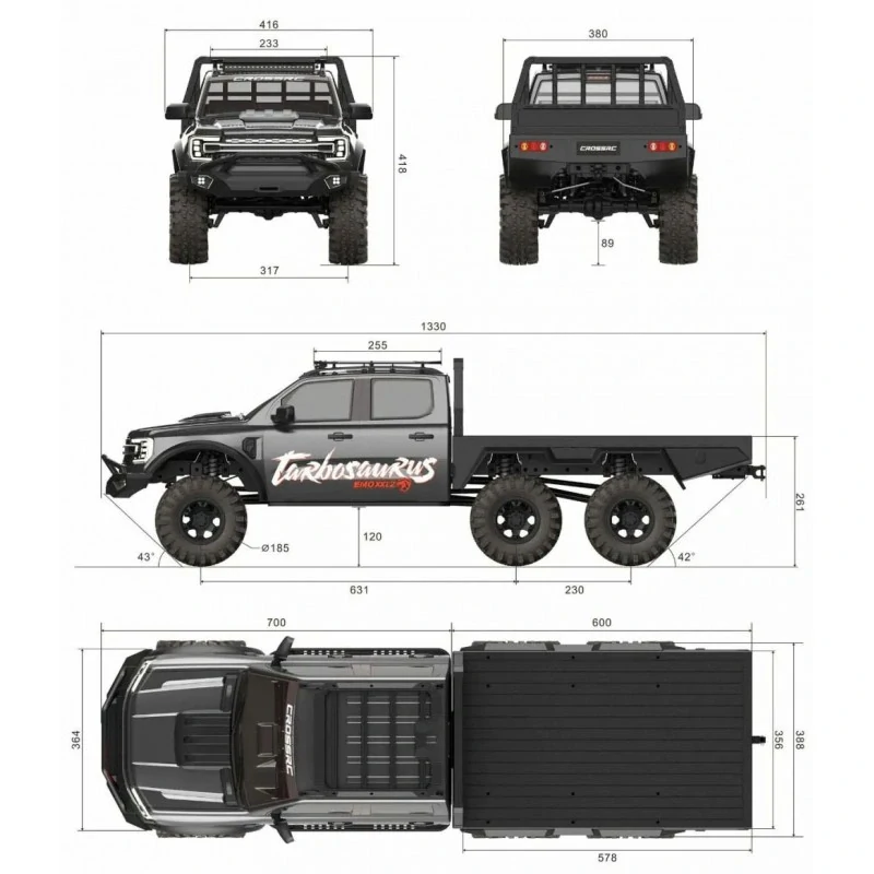 CROSS-RC Crawler EMO XXL2, 6x6, 1:5, RTR, střídavý, červený