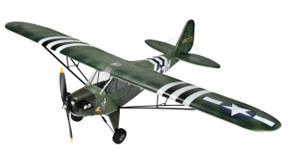 Piper J3 1400mm PNP vojenský zelený