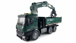 LICENCOVANÝ AUTOJEŘÁB MERCEDES-BENZ AROCS SE SKLÁPĚČKOU RTR ZELENÁ