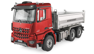MERCEDES-BENZ AROCS HYDRAULICKÝ SKLÁPĚČ PRO 6X6 1:14 RTR ČERVENÝ