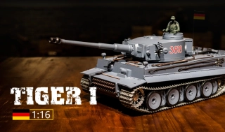 1/16 RC Tiger I šedý BB+IR